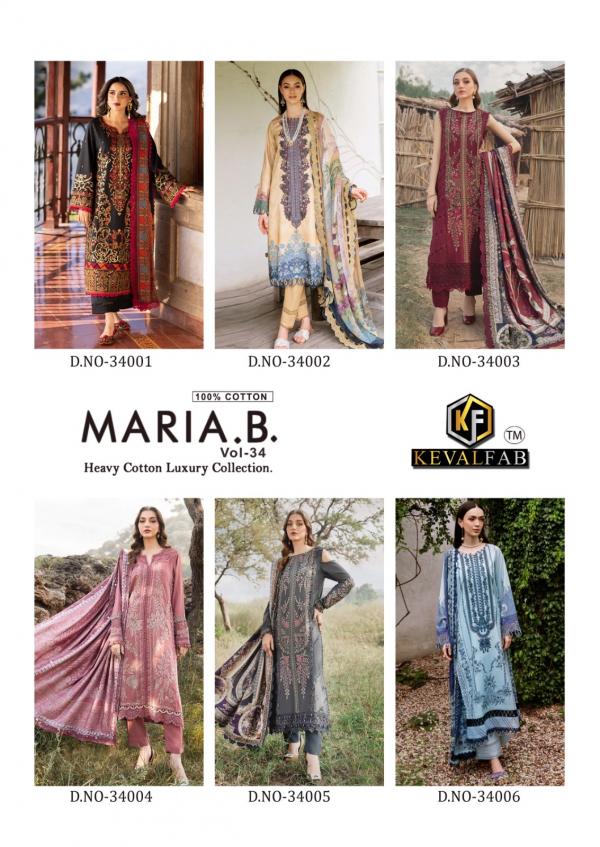 Keval Fab Maria.B Vol-34 – Karachi Dress Material